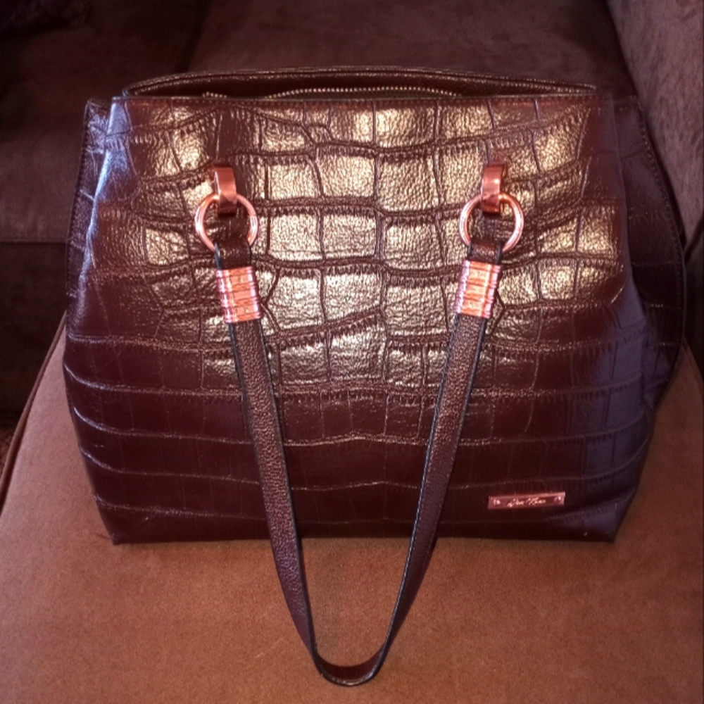 Large Brown Jon Cane Shoulder Bag